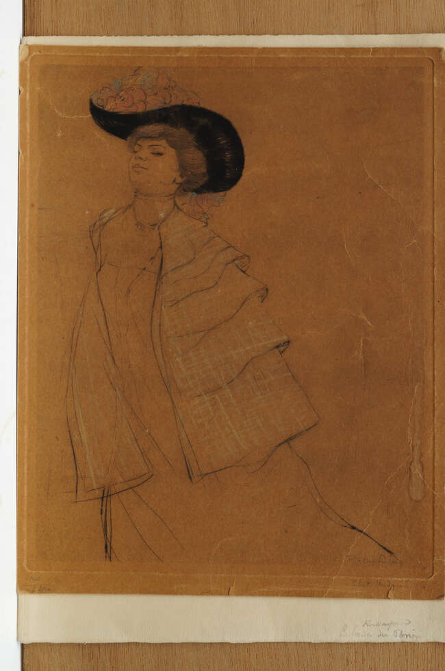 
	
		Armand Rassenfosse, 
		Belgian 1862-1934- 
		 
		Femme au Voile;
		 
		etching and...