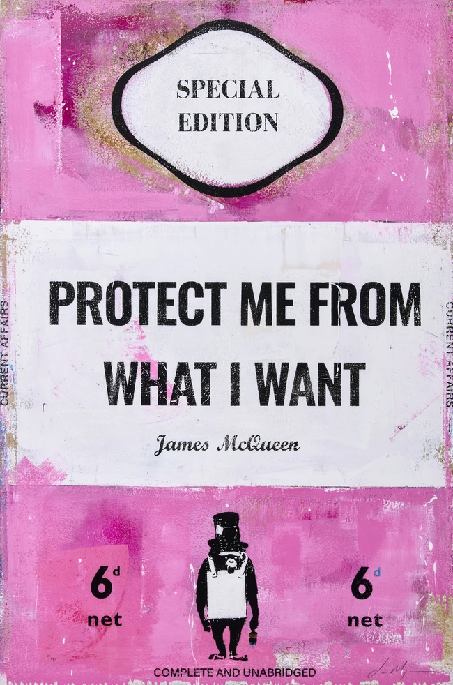 James McQueen, British b.1977- Protect me from what I want, 2024; screenprint on wove paper, 