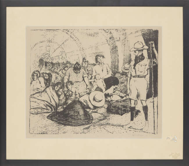 
	
		Archibald Standish Hartrick RWS OBE,
		British 1864-1950;
		 
		Underground in Wartime,...