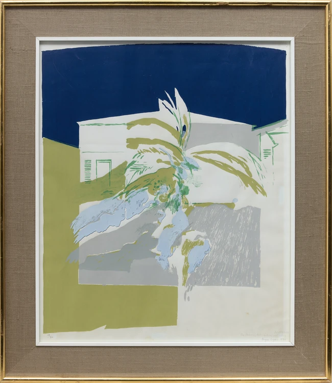 To Be Sold with No Reserve: Bryan Organ, British b.1935- Palm, Haut de Cagnes, 1971; lithograph...