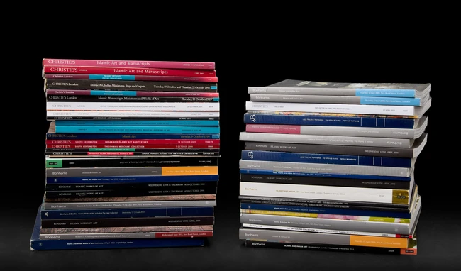 A large quantity of Islamic and Indian auction catalogues, mainly from Bonhams, Christies and...
