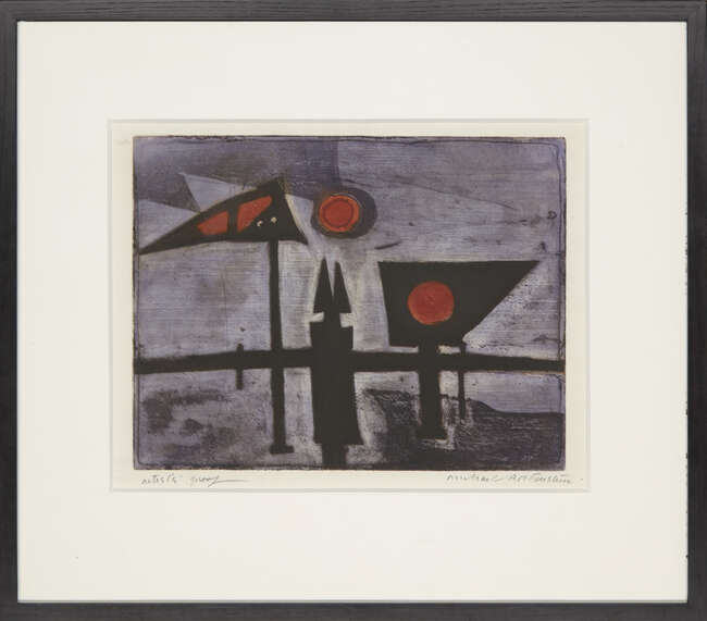 
	
		Michael Rothenstein RA,
		British 1908-1993-
		 
		Signals, 1953;
		 
		etching with...