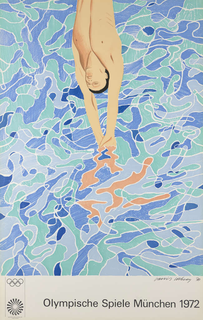 David Hockney OM CH RA, British b. 1937- Olympische Spiele München, 1972; offset lithographic...