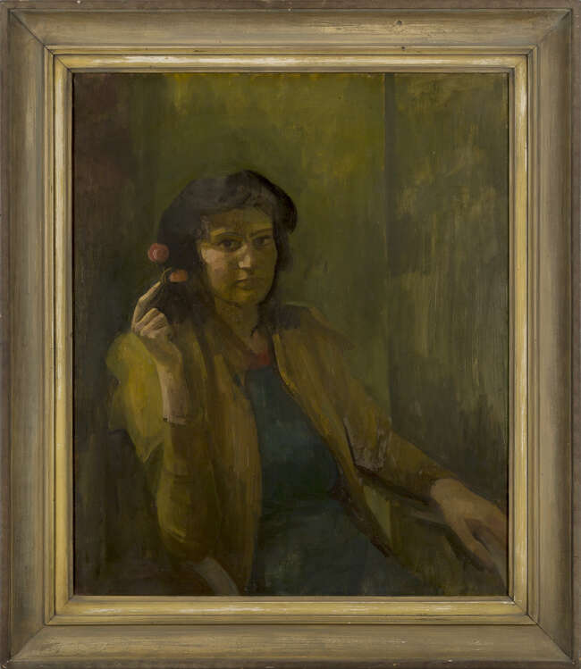 
	
		Sir Lawrence Gowing CBE RA, 
		British 1918-1991 - 
		 
		Cleo, 1946; 
		 
		oil on...