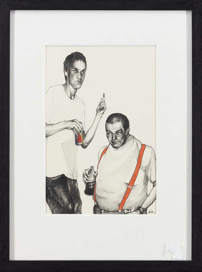 
	
		Andrew Ingram,
		British contemporary-
		 
		The Brothers Grotty, 2010;
		 
		pencil...