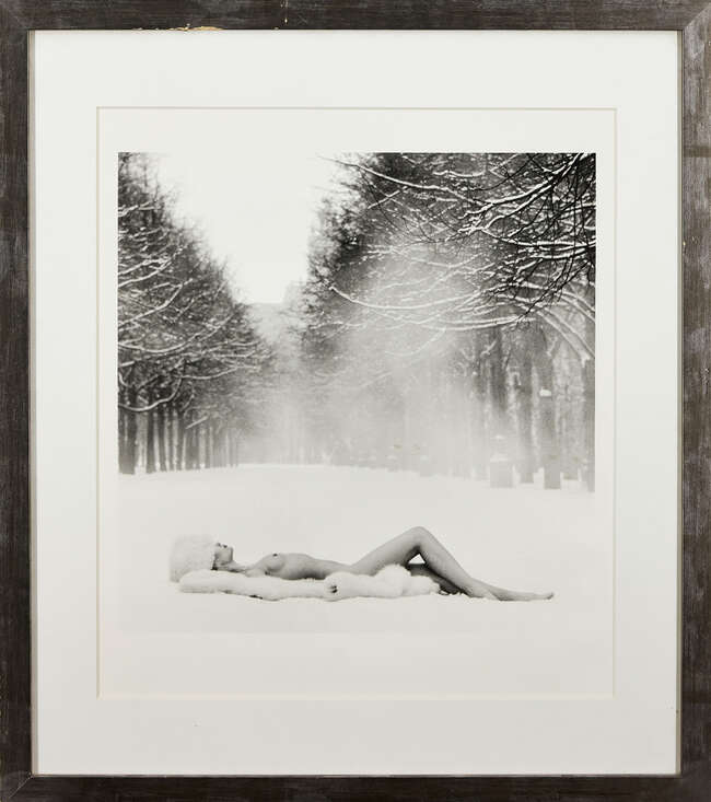 
	
		Patrick Lichfield,
		British 1939-2005-
		 
		Girl on Snow, USSR, 1989;
		 
		digital...