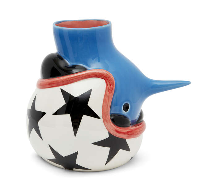 
	
		Parra (Pieter Janssen), 
		Dutch b.1976- 
		 
		The Upside Down Face Vase (helmet), 2019;...