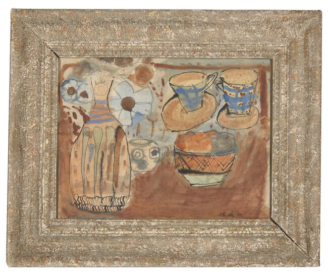 
	
		Roy De Maistre CBE, 
		Australian 1894  1968- 
		 
		Untitled, still life; 
		 
		
