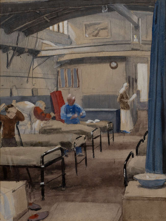 
	
		Ernest Procter NEAC ARA, 
		British 1885-1935 - 
		 
		Belgian Civilian Cases, 1917;...