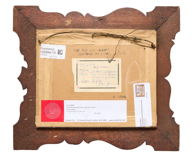 Amy Gibbs, British 20th century - Two works including 'For she was asleep (illustration for a...