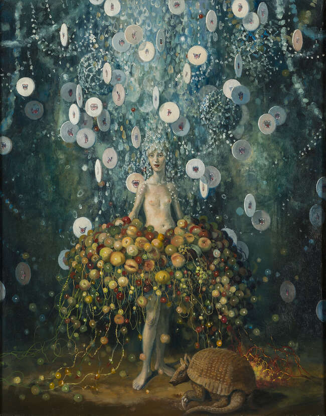 
	
		Julie Heffernan, 
		American b.1956- 
		 
		Study for Self-Portrait in Need of...