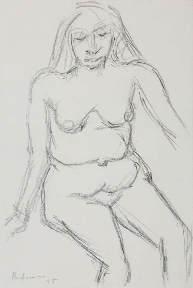 
	
		Akbar Padamsee (India, 1928-2020), Untitled (Nude), signed and dated, lower left,...