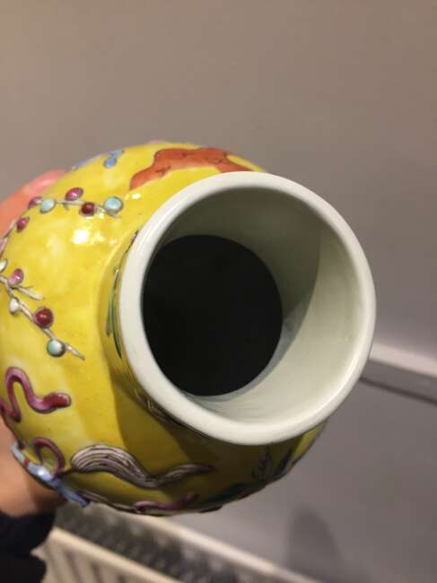 
	
		A Chinese porcelain &#39;precious objects&#39; baluster vase, early 20th century, painted in...