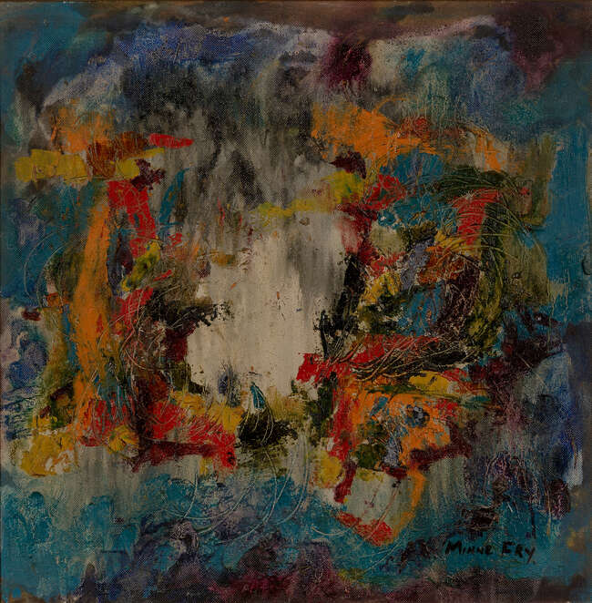
	
		Minnie Fry, 
		South African b.1933 - 
		 
		Untitled abstract composition;
		 
		