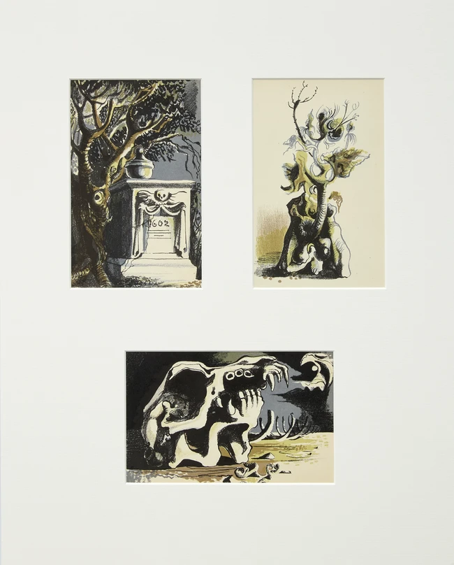 Michael Ayrton, British 1921-1975, Fifteen prints from Poems of Death, 1945; fifteen lithographs...