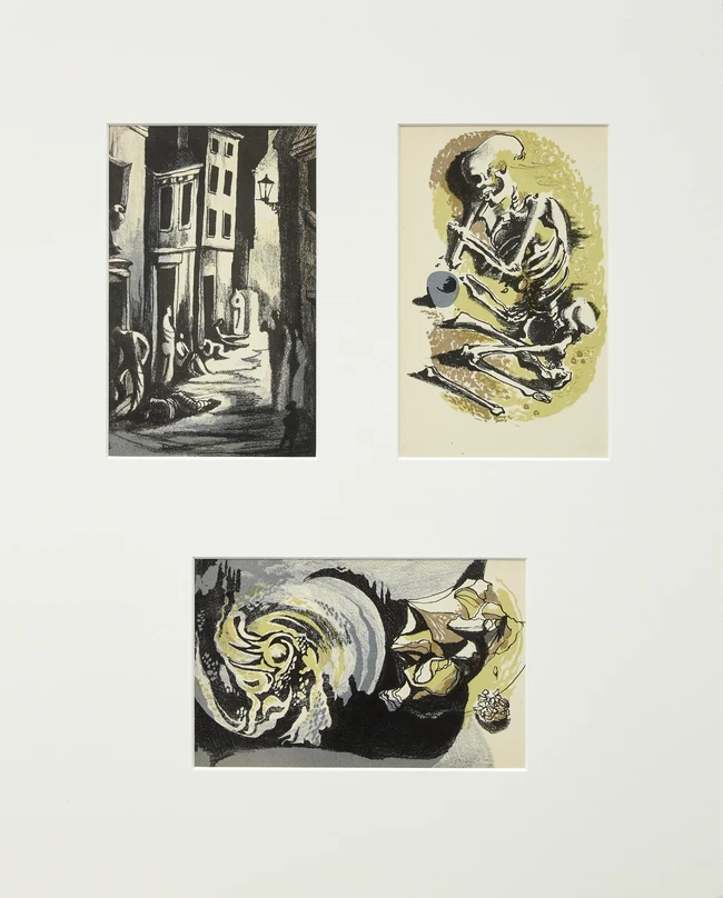 Michael Ayrton, British 1921-1975, Fifteen prints from Poems of Death, 1945; fifteen lithographs...