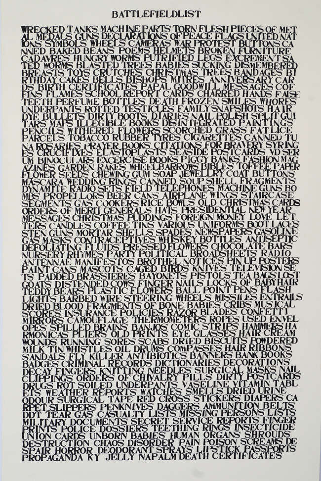 
	
		RTOCozette de Charmoy, 
		British/Canadian b.1939- 
		 
		Battlefieldlist; 
		 
		