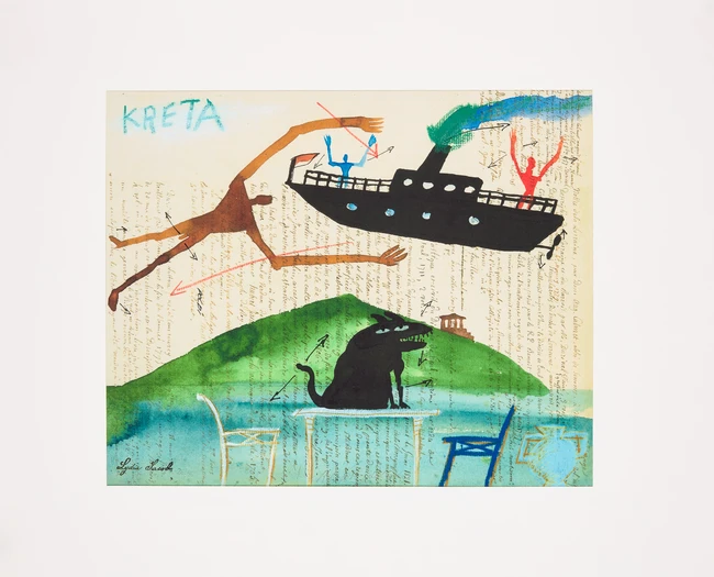 To Be Sold with No Reserve: Raymond E Waydelich, French, 1938-2024, Kreta, 2002; digital print...