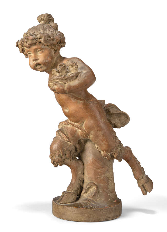 
	
		After Claude Michel Clodion, French, 1738-1814, 19th century, a terracotta figure of a...