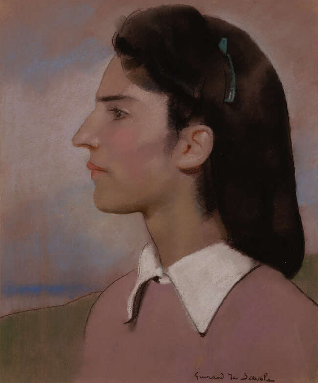 
	
		Lucien Victor Guirand de Scévola, 
		French 1871-1950 - 
		 
		Portrait of a woman...