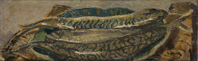 
	
		Walter Richard Sickert ARA,
		British 1860-1942-
		 
		Mackerel;
		 
		oil on...