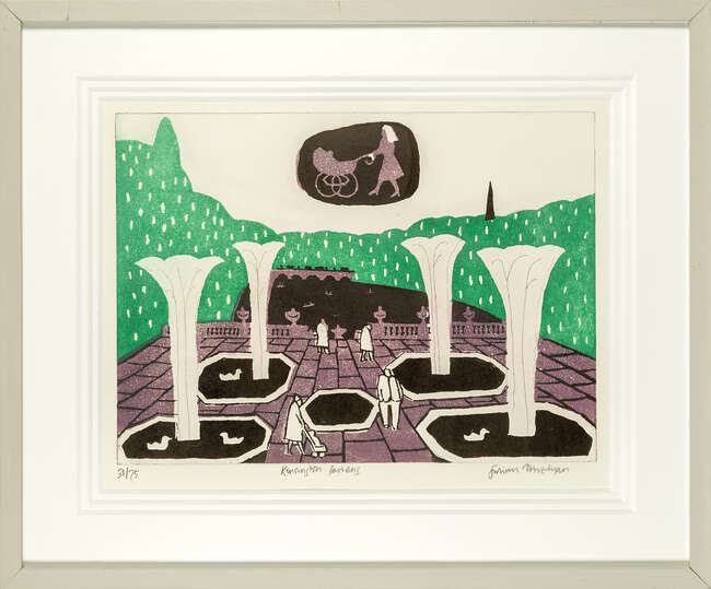
	
		Julian Trevelyan RA, 
		British 1910-1988- 
		 
		Kensington Gardens, 1969; 
		 
		