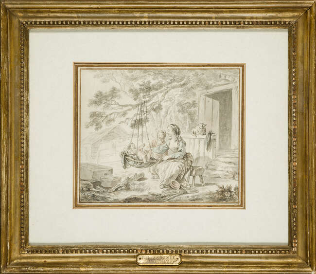 
	
		Jean-Baptiste le Prince, 
		 
		French 1734-1781- 
		 
		Mère et enfants dans le...