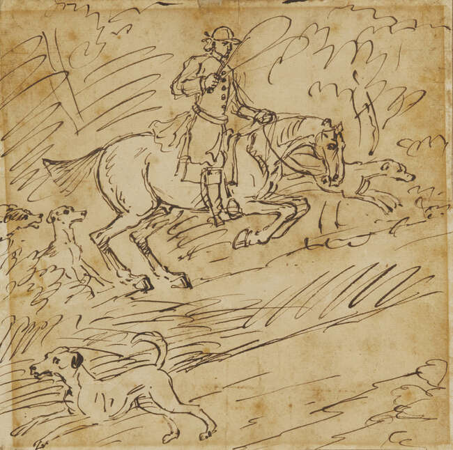 British School, early 19th century not- Attributed to René Pierre Charles Princeteau, 
French...