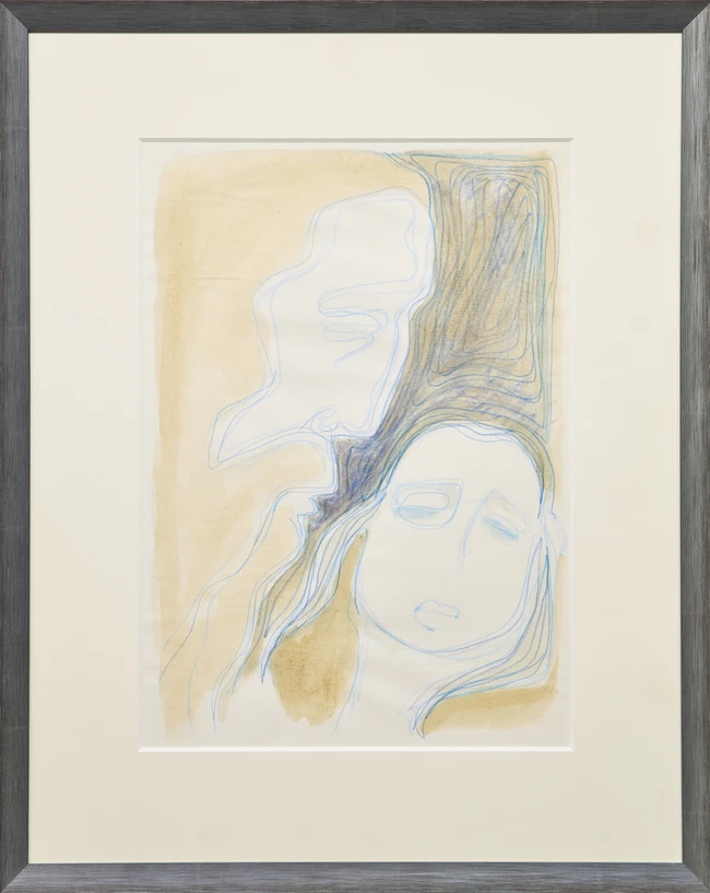 To Be Sold with No Reserve: George Breuer-Weil, Austrian/British b.1938 - Two figures, 1982; blue...