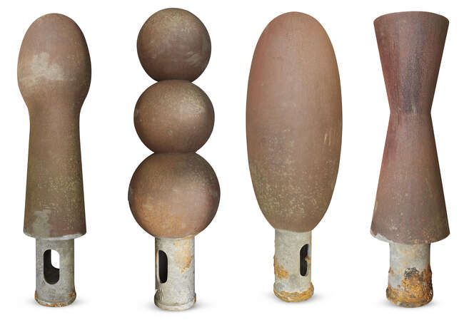 
	
		Sir Antony Gormley OBE,
		British b. 1950-
		 
		Set of four Peckham bollards (Penis,...