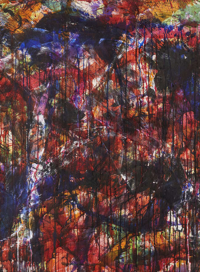 
	
		Norman Bluhm, 
		American 1921-1999 - 
		 
		Two panels from &#39;Composition&#39;, 1958;...