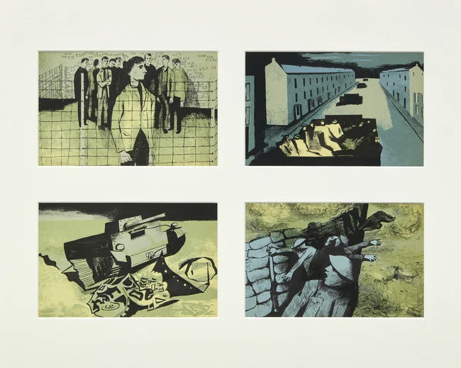 William Scott CBE RA, British 1913-1989, Twelve prints from Soldiers Verse, 1945; twelve...