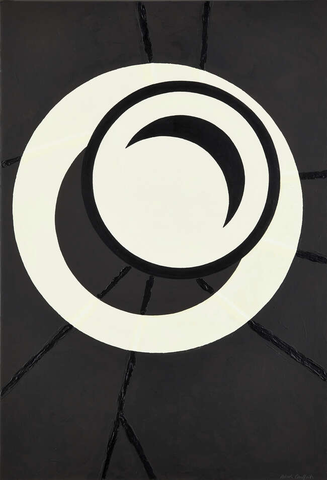 
	
		Patrick Caulfield CBE RA, 
		British 1936-2005-
		Wall Plate: Small Ridges, 1986;
		