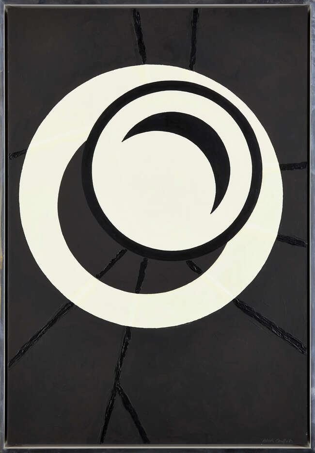 
	
		Patrick Caulfield CBE RA, 
		British 1936-2005-
		Wall Plate: Small Ridges, 1986;
		