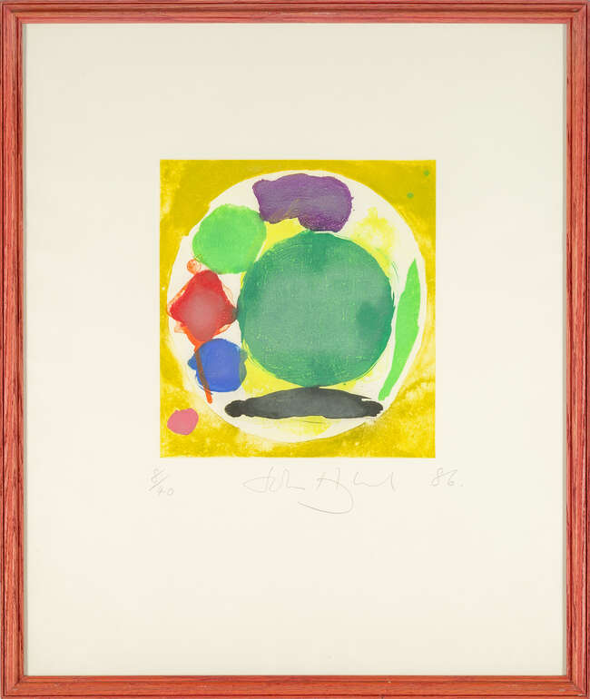 
	
		John Hoyland RA, 
		British 1934-2011- 
		 
		Ekel, 1986; 
		 
		etching with aquatint...