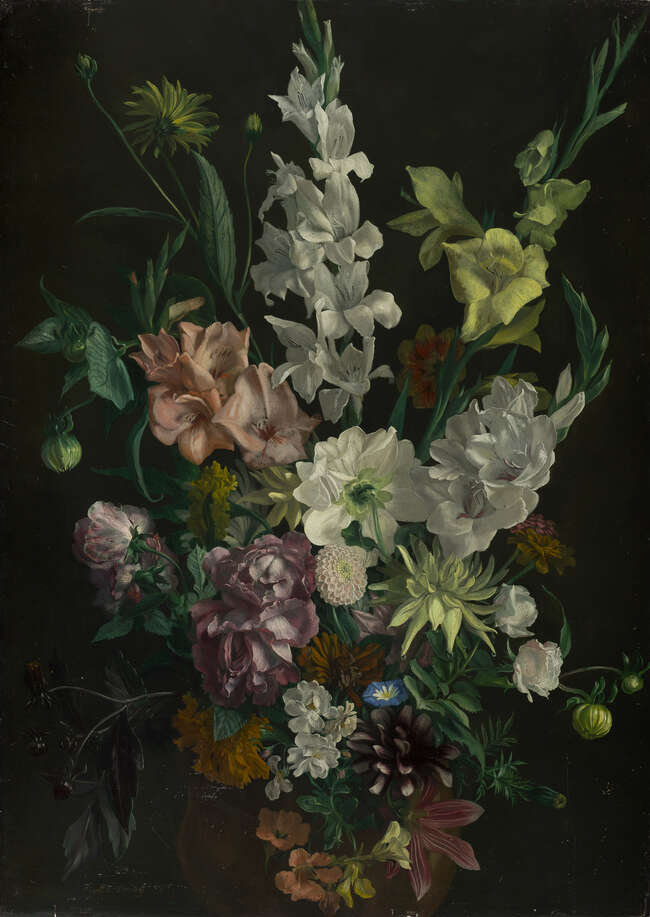 
	
		Ludwig Bartning, 
		 
		German 1876-1956- 
		 
		Still life of flowers; 
		 
		