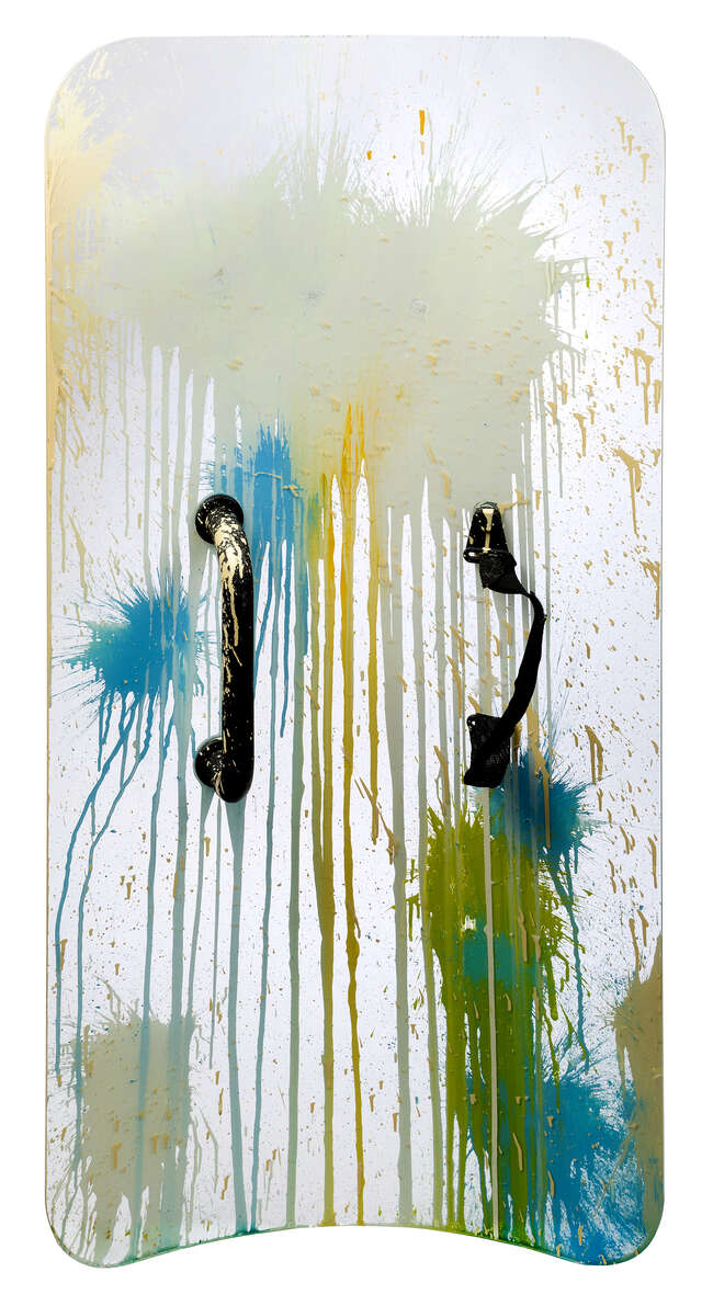 Michael Joo, American/ Korean b.1966- 
Bodata, 2012; 
aluminized low-iron glass, oil based enamel...
