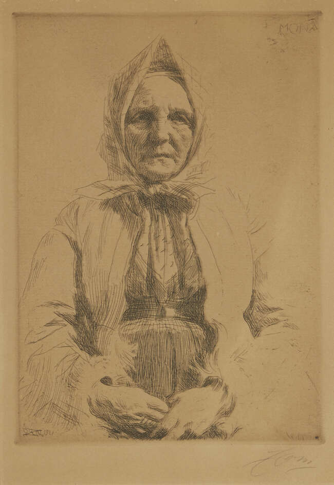 
	
		Anders Zorn, 
		Swedish 1860-1920- 
		 
		Mona [Hjert & Hjert 152], 1911; 
		etching on...