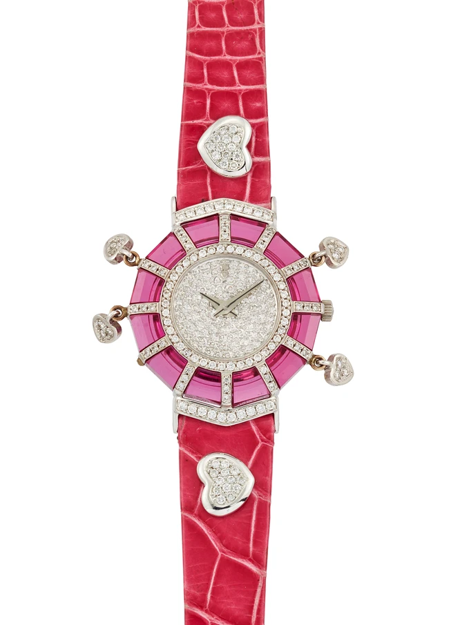 Corum. An 18ct white gold diamond set quartz wristwatchHaute Joaillerie Prism, Reference...