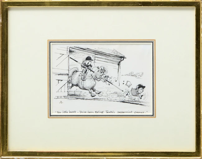 Norman Thelwell, British 1923-2004 - 'You little beast - You've been eating Tonto's peppermint...
