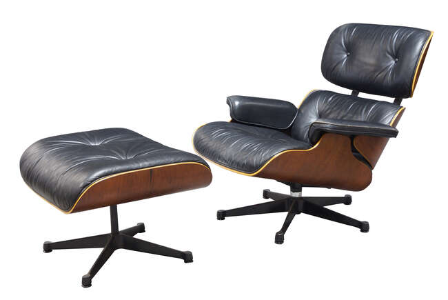 
	
		After Charles and Ray Eames, a &#39; 670&#39; lounge chair and &#39;671&#39; ottoman for Vitra,
		