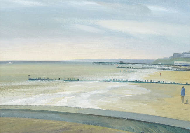 
	
		John Reay, 
		British 1947-2011 - 
		 
		Coastal Scene, Lowerstoft; 
		 
		oil on...