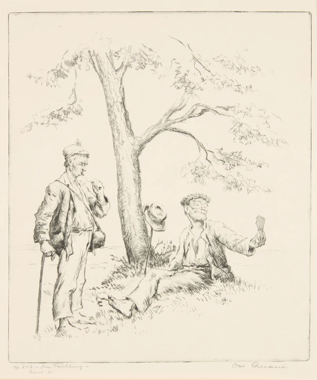 To Be Sold with No Reserve: Otto Quante, German 1875-1947, Im Fruhling; etching on wove, 