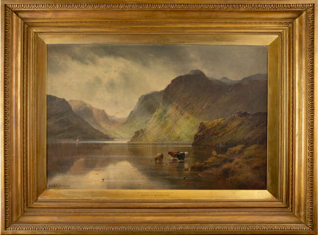 
	
		Alfred de Bréanski, Snr, RBA, 
		 
		British 1852-1928- 
		 
		Ogiven Lake & the...