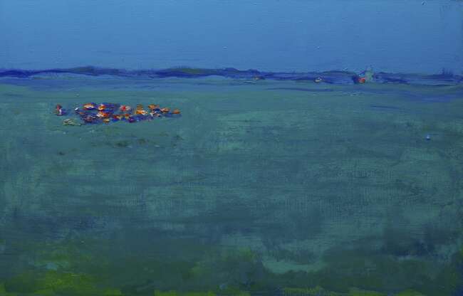 
	
		Anatoliy Kryvolap, Ukranian b.1946- Morning, 2011; oil on canvas, signed and titled on the...