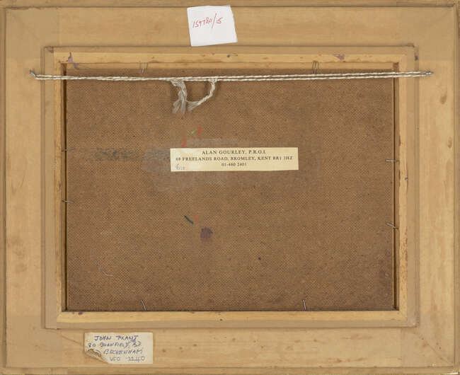 
	
		Alan Stenhouse Gourley PROI, 
		British 1909-1991- 
		 
		View of a Mediterranean...