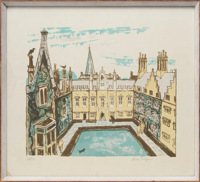 Julian Trevelyan RA, British 1910-1988, Sidney Sussex College, from the Cambridge Suite,...