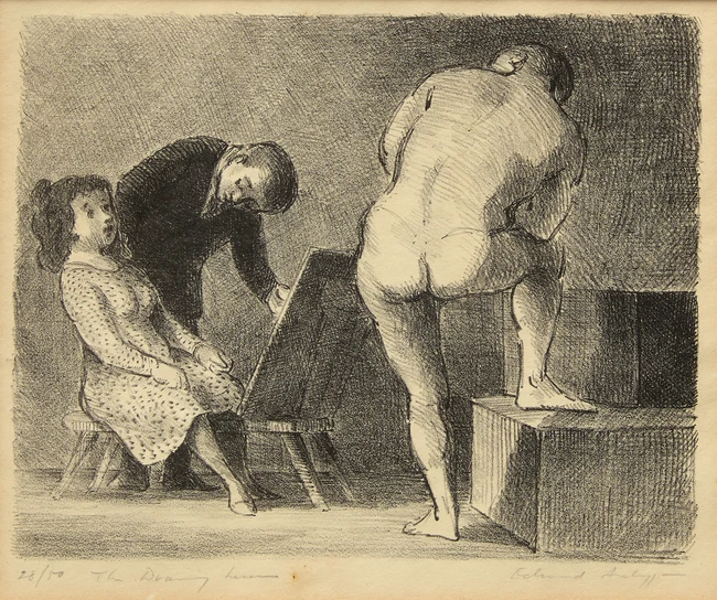 Edward Ardizzone, British 1900-1979, The Drawing Lesson, 1935; lithograph on wove, signed,...
