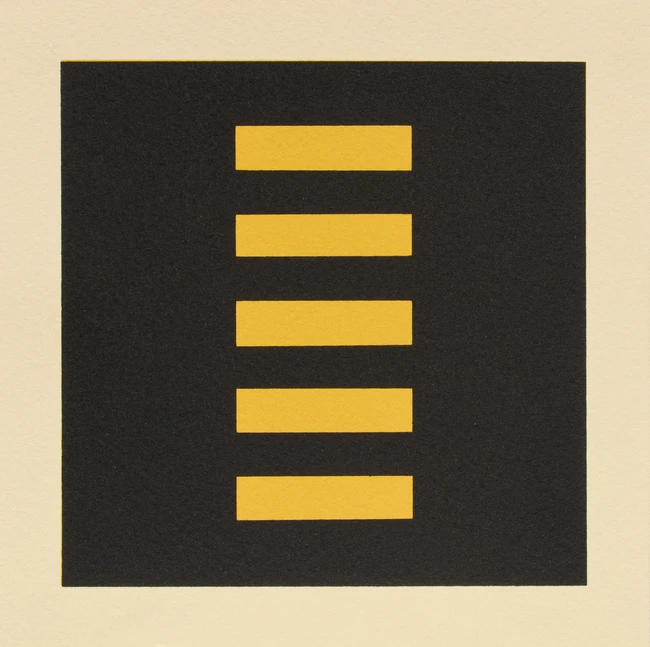 Ian Tyson,British 1933-2021,
Untitled (abstract in yellow and black), 1998;
screenprint on wove,...
