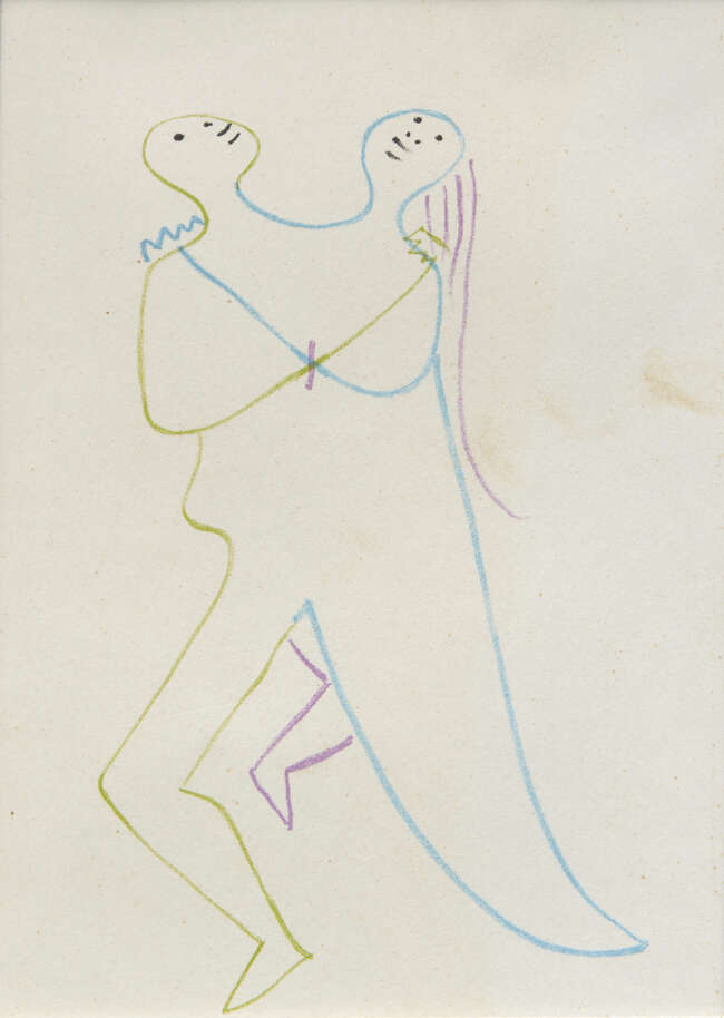 
	
		Jean Cocteau, French 1889-1963- Couple embracing from Theatre and Oedipus Rex; two...